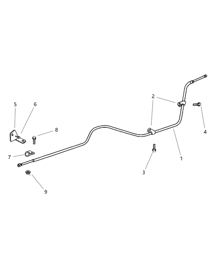 2002 Dodge Ram Wagon Fuel Lines, Front Diagram 2