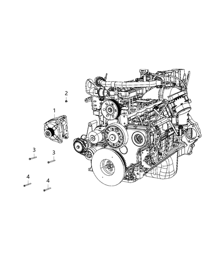 2020 Ram 4500 Generator/Alternator & Related Parts Diagram 3