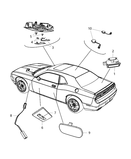 2014 Dodge Challenger Lamps Interior Diagram