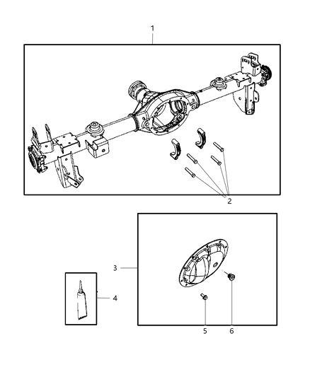 2007 Jeep Wrangler Housing - Rear Axle Diagram 2