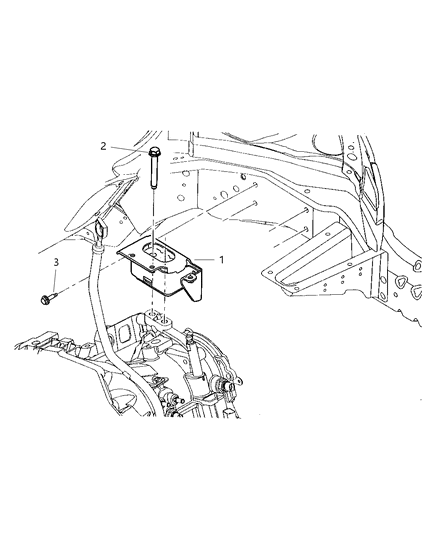 2005 Chrysler PT Cruiser Support-Engine Mount Diagram for 4668718AD