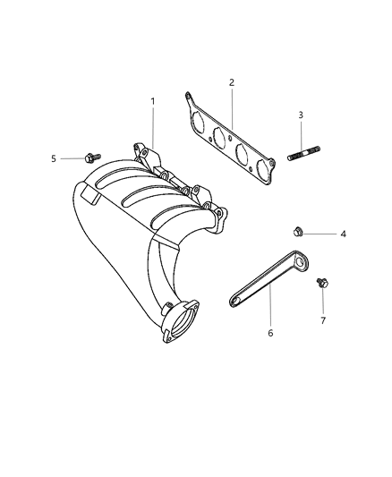 2005 Dodge Neon Bracket-Intake Manifold Diagram for 5045004AA