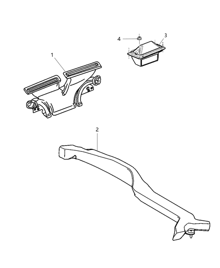 2002 Jeep Liberty DEFLECTOR-Air Inlet Diagram for 55037522AA