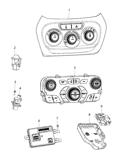 2017 Chrysler 200 Air Conditioner And Heater Module Diagram for 68296644AB