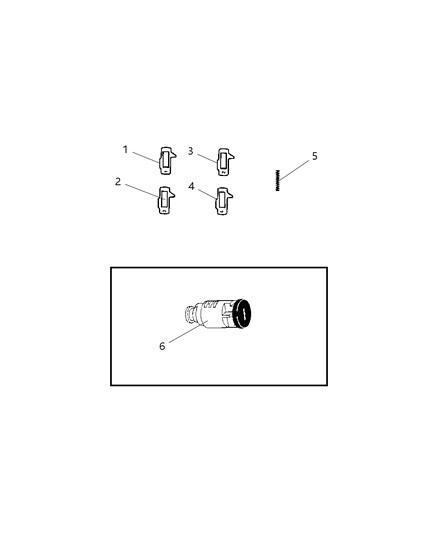 2014 Ram 1500 Bed Extender Cylinder & Key Diagram