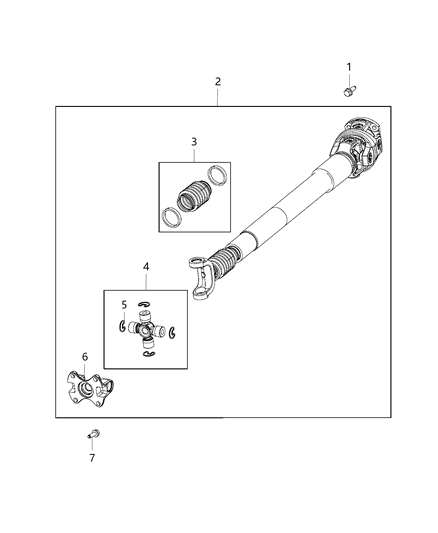 2013 Ram 3500 Shaft - Drive Diagram 1