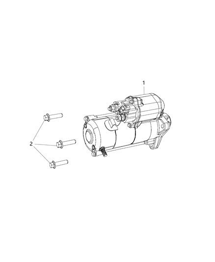 2018 Ram 3500 Starter & Related Parts Diagram 2