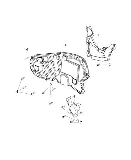 2019 Jeep Cherokee Timing System Cover Diagram