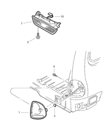 2001 Dodge Durango Lamps - Rear End Diagram