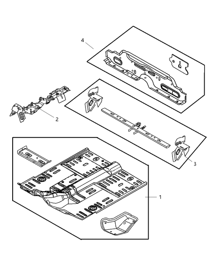 2005 Chrysler PT Cruiser Floor Pan - Front Diagram