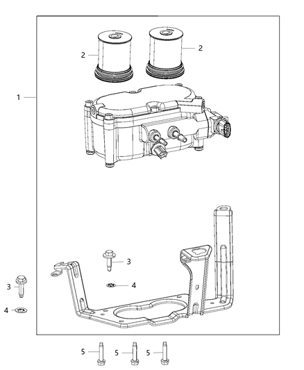 2015 Jeep Cherokee Fuel Filter & Water Separator Diagram