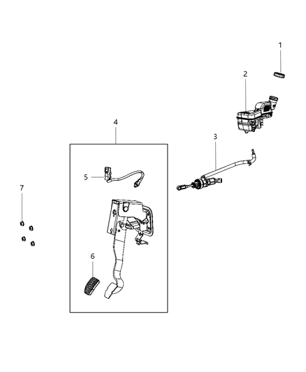 2016 Dodge Journey Clutch Pedal Diagram