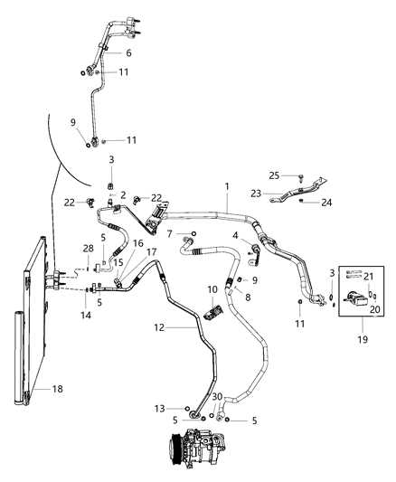 2019 Ram 4500 A/C Plumbing Diagram 1