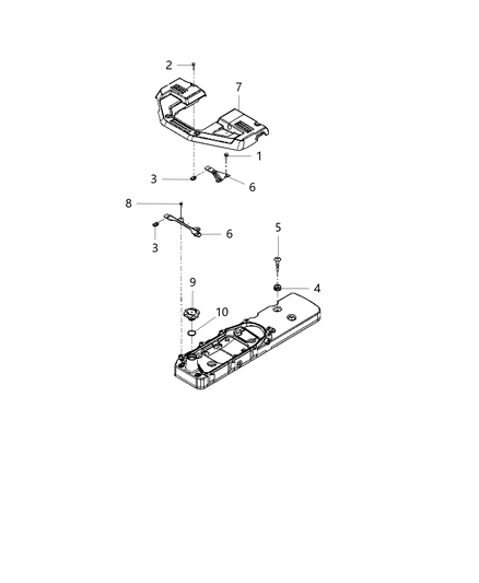 2013 Ram 5500 Engine Cover Heat/Noise Shields Diagram