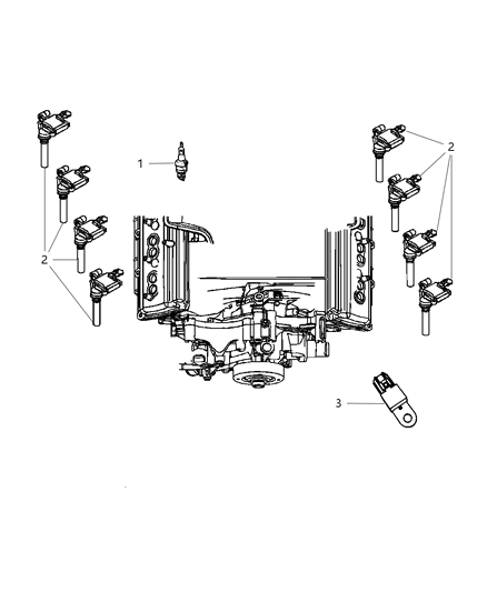 2014 Jeep Grand Cherokee Spark Plugs, Ignition Wires, Ignition Coil Diagram