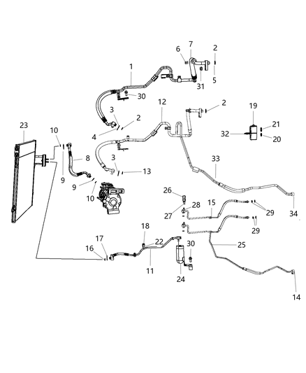 2014 Ram C/V Valve-A/C Expansion Diagram for 68164490AA