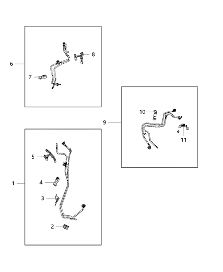 2020 Jeep Wrangler Bracket-Fuel Bundle Diagram for 68375670AA