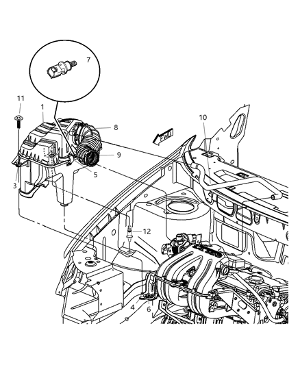 2004 Dodge Caravan Air Cleaner Diagram 1