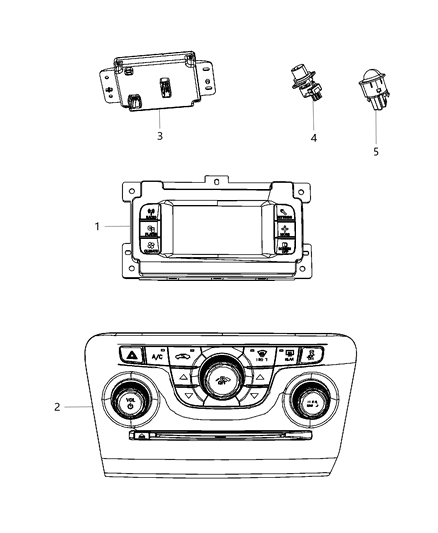 2013 Chrysler 300 A/C & Heater Controls Diagram