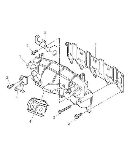 2007 Dodge Caliber Intake Manifold & Components Diagram 2