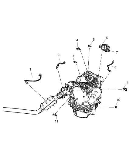 1998 Chrysler Concorde Sensors - Engine Diagram 2