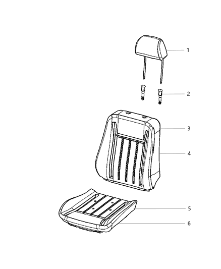 2014 Dodge Charger Front Seat - Bucket Diagram 7