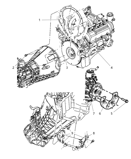 2008 Dodge Nitro Clutch Housing Mounting Diagram 1