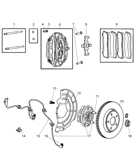 2007 Jeep Grand Cherokee Front Disc Brake Caliper Diagram 2