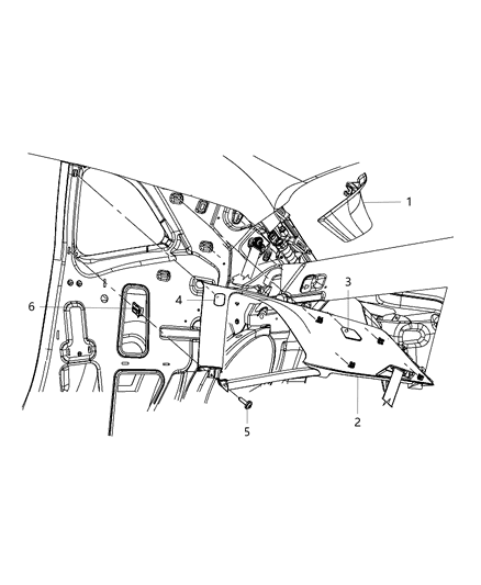 2015 Dodge Challenger Interior Moldings And Pillars - C Pillar Diagram