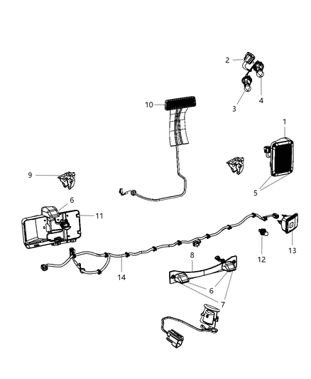 2009 Jeep Wrangler Lamp-License Plate Diagram for 68003487AA