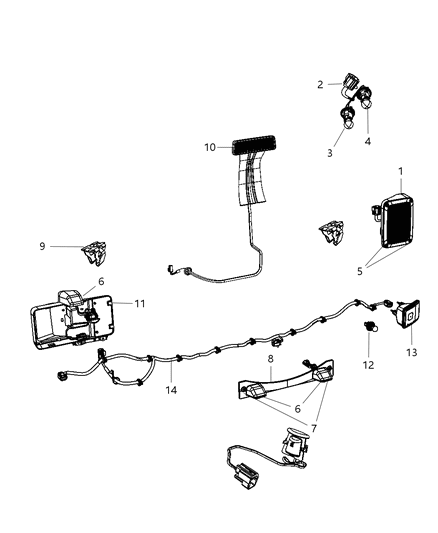 2009 Jeep Wrangler Lamps - Rear Diagram