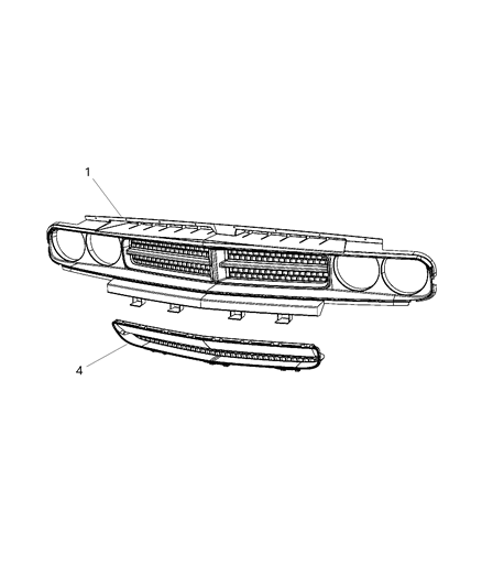 2008 Dodge Challenger Grille Diagram