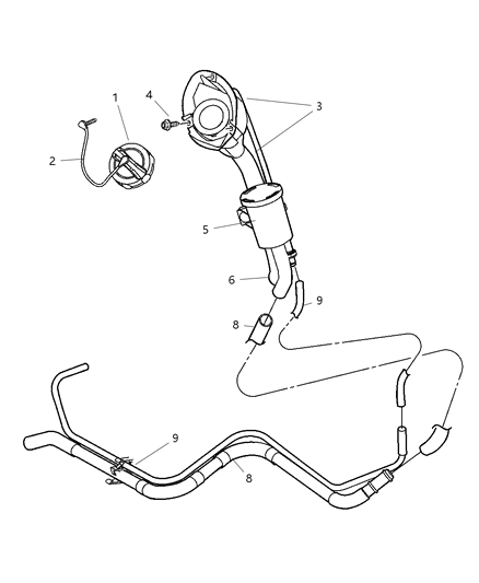 2003 Jeep Liberty Fuel Tank Filler Tube Diagram