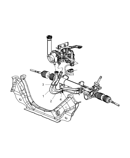 2009 Dodge Durango Power Steering Hose Diagram 2