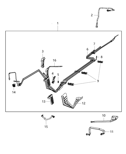 2018 Dodge Charger Tube-Fuel Supply Diagram for 68200552AD