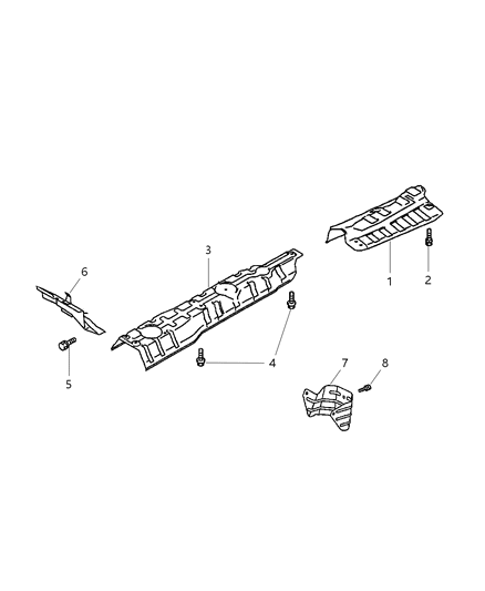 1999 Chrysler Sebring Coupe Heat Shields Diagram