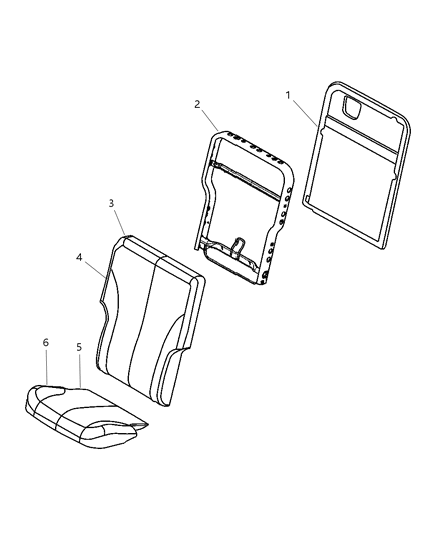 2007 Chrysler Pacifica Rear Seat Cushion Cover Diagram for 1GB971DAAA