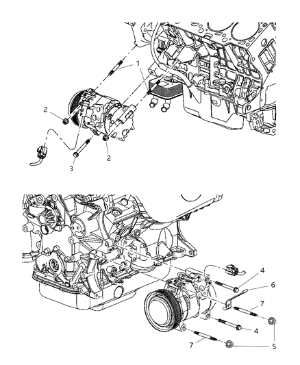 2007 Chrysler Pacifica Compressor Mounting Diagram