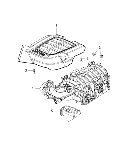 2017 Ram 2500 Engine Cover & Related Parts Diagram 2