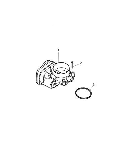 2005 Dodge Magnum Fuel Throttle Body Diagram for 4591844AC