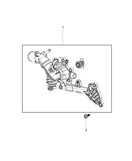 2019 Jeep Cherokee Thermostat & Related Parts Diagram 2