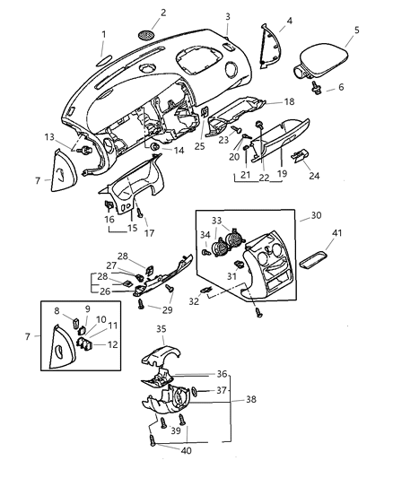 2004 Chrysler Sebring Fuse-Mini Diagram for MS810887