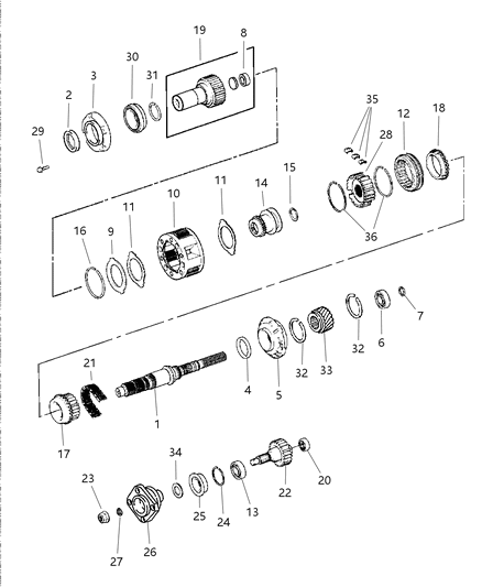 1997 Dodge Ram 2500 Gear Train Diagram 1