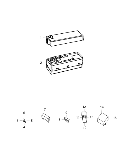 2014 Dodge Charger Cover-Power Distribution Center Diagram for 68172195AA