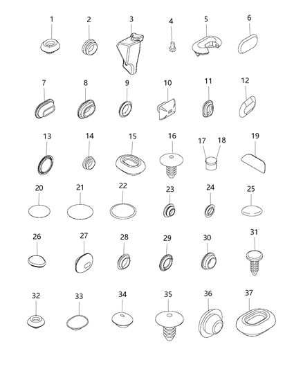 2016 Ram ProMaster City Cover-Stud Diagram for 68250797AA