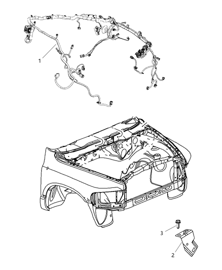 2008 Dodge Ram 3500 Wiring-HEADLAMP To Dash Diagram for 68035299AC