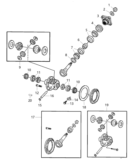 2011 Ram 2500 Gear Kit-Ring And PINION Diagram for 68031907AA