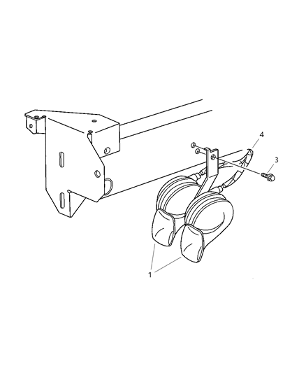 2006 Dodge Viper Horn Diagram for 4760944AE