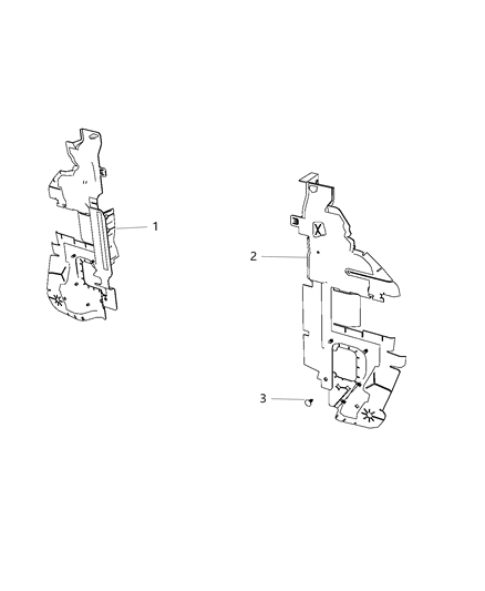 2015 Dodge Journey Radiator Baffles, Seals, Shields, And Shrouds Diagram