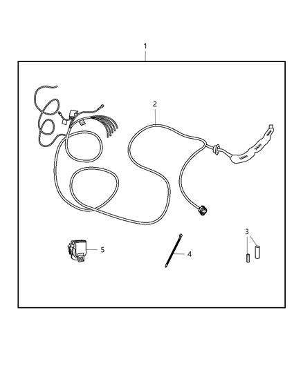 2009 Dodge Journey Wiring Kit-Trailer Tow - 7 Way Diagram for 82211011